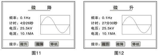 超低频高压发生器电压微降及微升界面