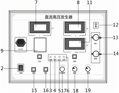 直流高压发生器面板布置图